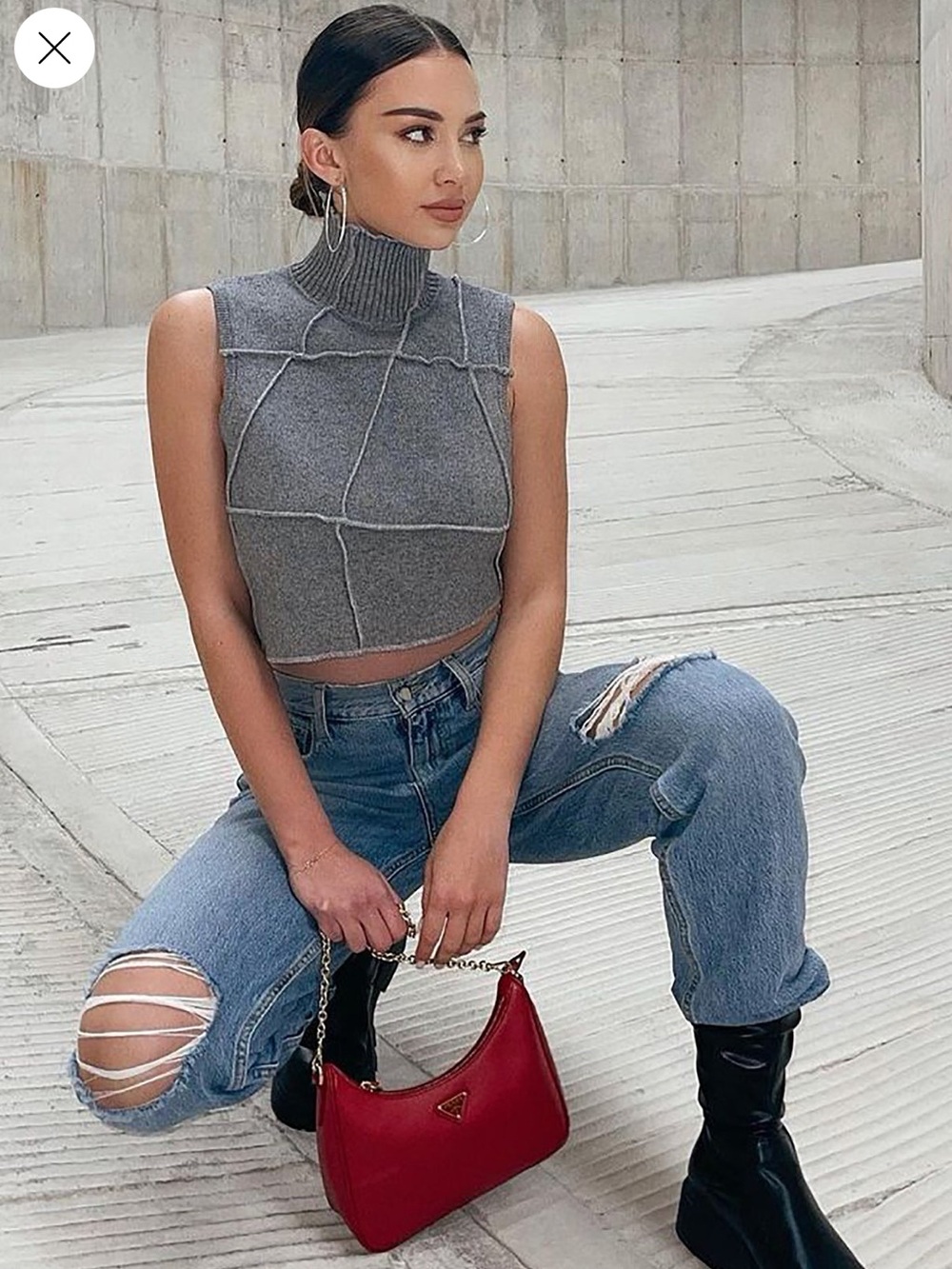 FashionNova Caro Mock Neck Sweater Top
